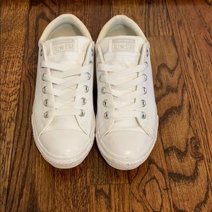 White leather Converse